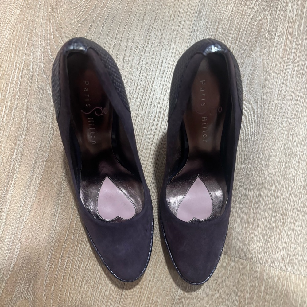 Y2K McBling Paris Hilton purple high heels #heels #luxury #pinkpanthress
